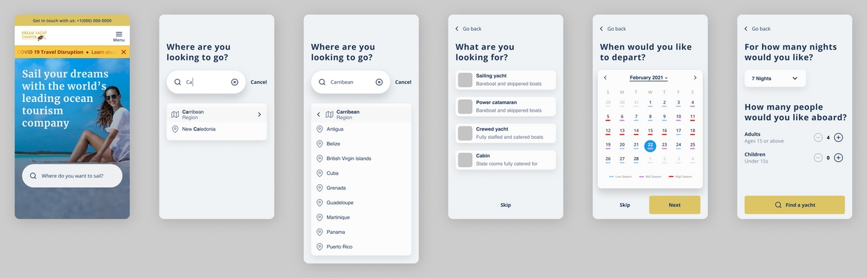 Search flow on mobile