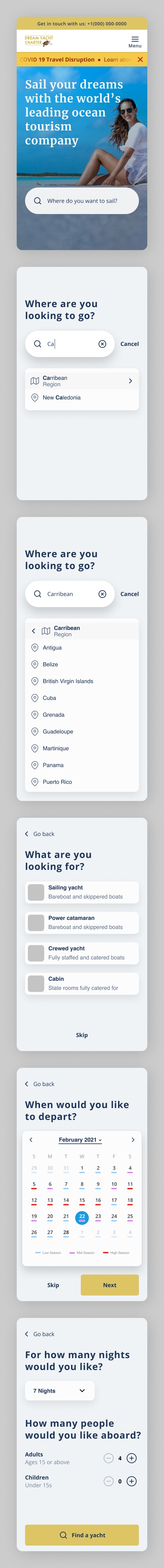 Search flow on mobile